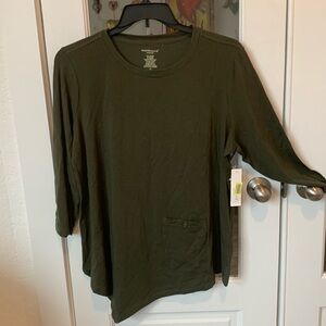 Westbound Woman plus size asymmetrical long sleeve top! NWT